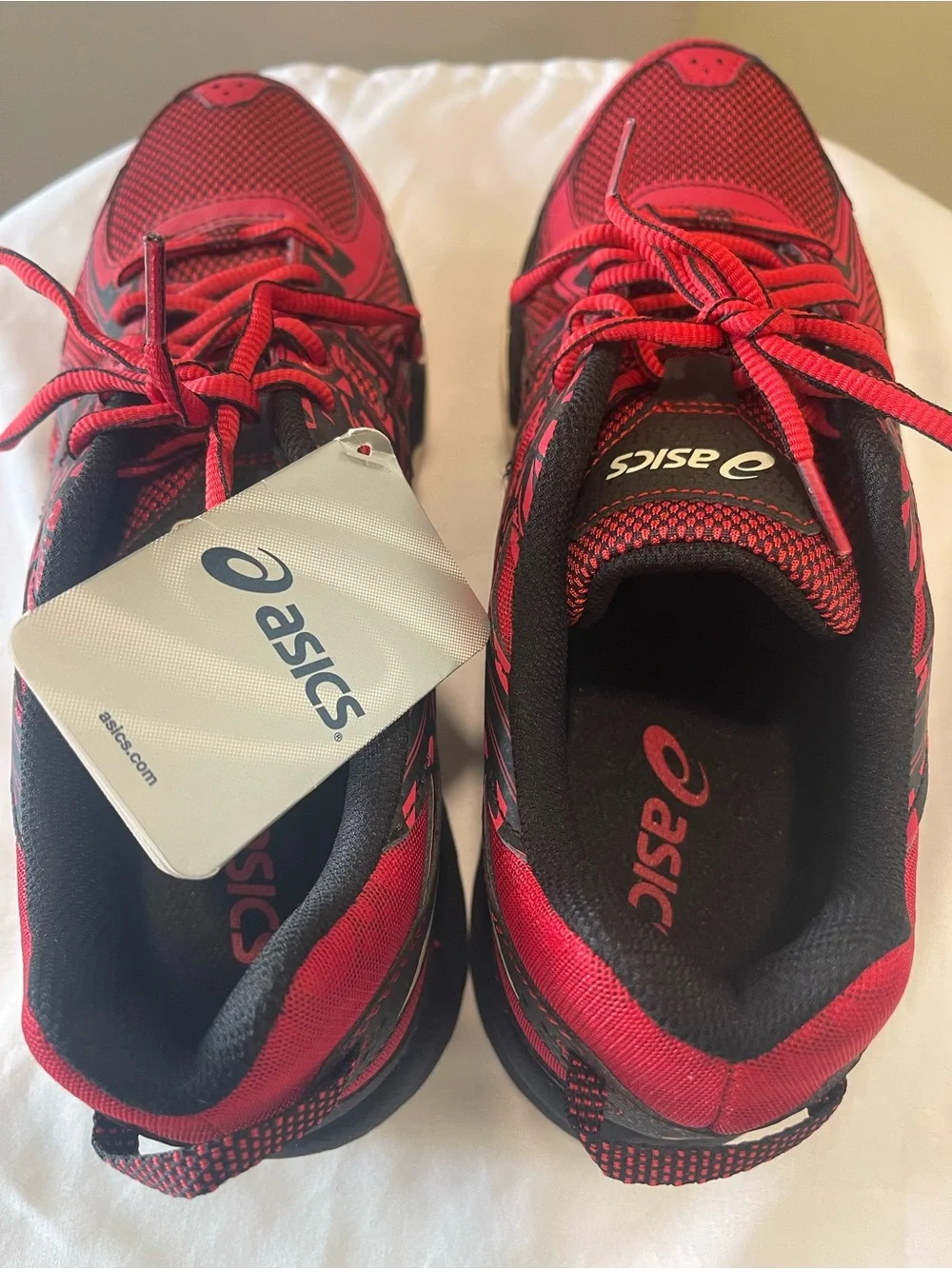 NWT Asics Men’s Red and Black Athletic Running Shoes
